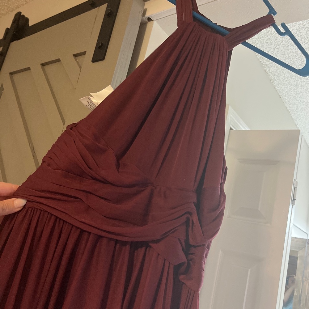 David’s Bridal Bridesmaid dress wine
